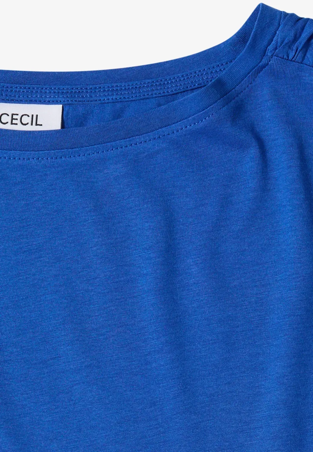 Shirt met korte mouwen en rimpels