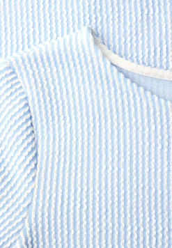 Shirt met korte mouwen en gestructureerde strepen