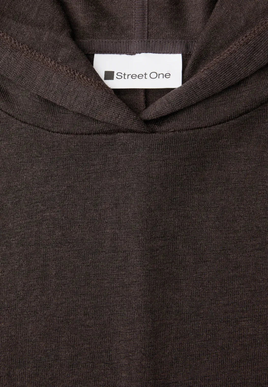 Shirt met korte mouwen en capuchon met trekkoord