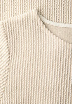 Shirt met korte mouwen en gestructureerde strepen