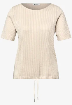 Shirt met korte mouwen en gestructureerde strepen