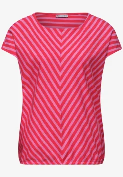 Shirt met korte mouwen en gestreept patroon