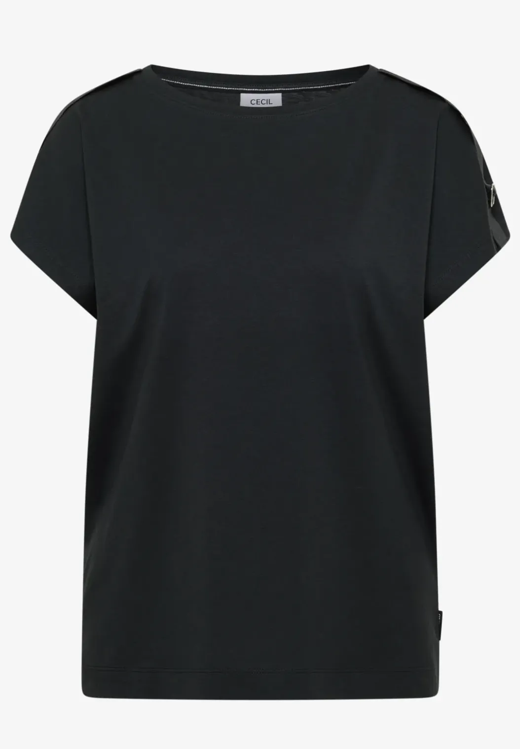 Shirt met korte mouwen en gespdetail