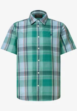 Shirt met korte mouwen en geruit patroon