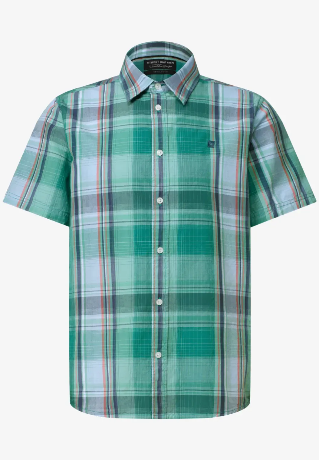 Shirt met korte mouwen en geruit patroon