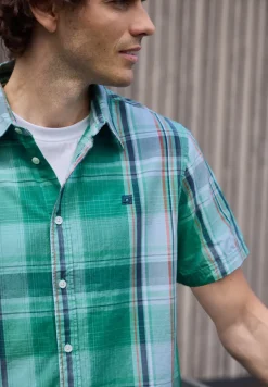 Shirt met korte mouwen en geruit patroon