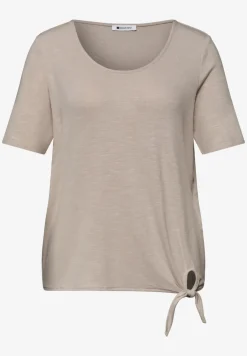 Shirt met korte mouwen en knoopdetail