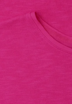 Shirt met korte mouwen en boothals