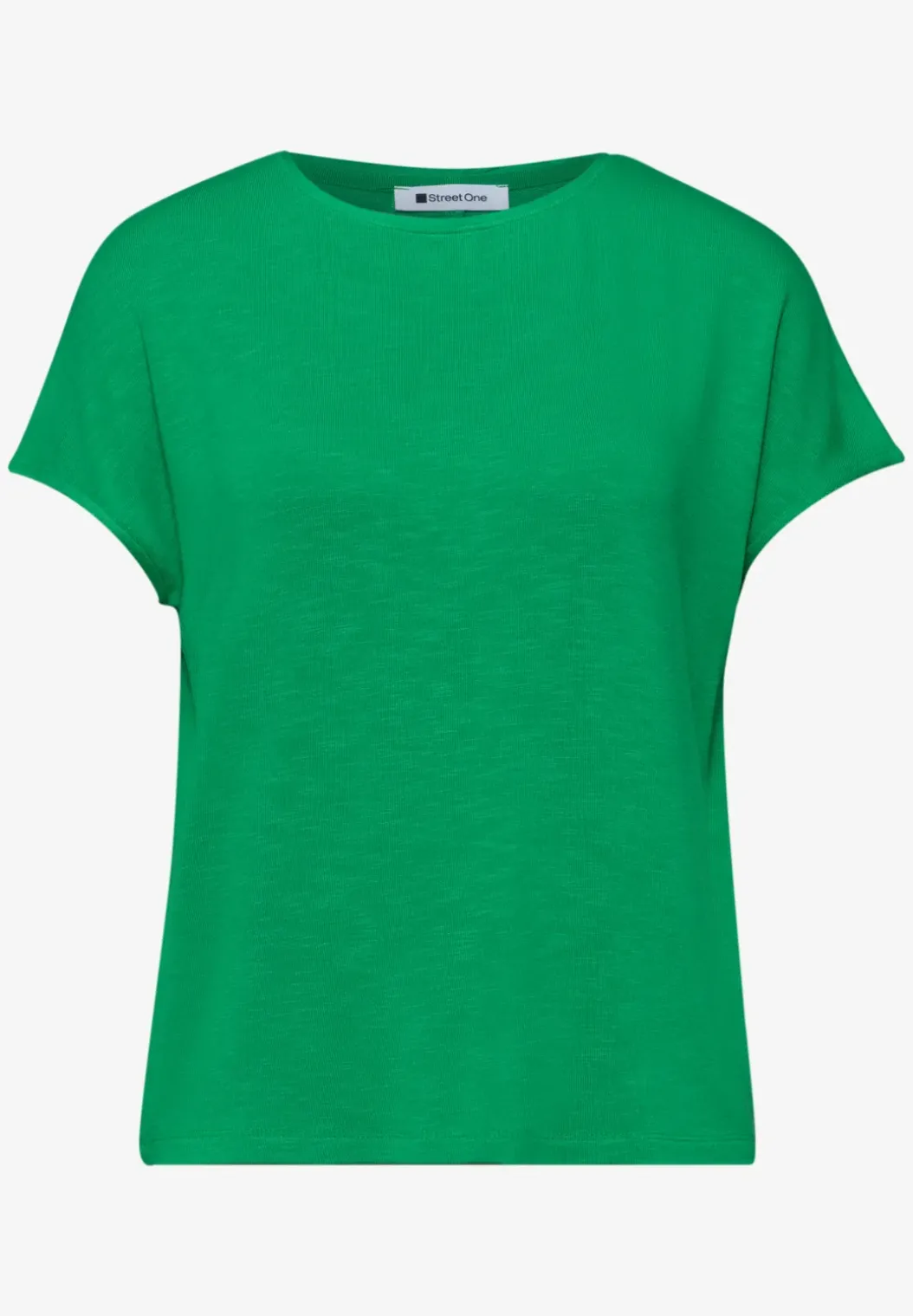 Shirt met korte mouwen en boothals