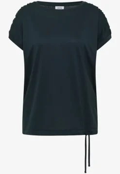 Shirt met korte mouwen en rimpels