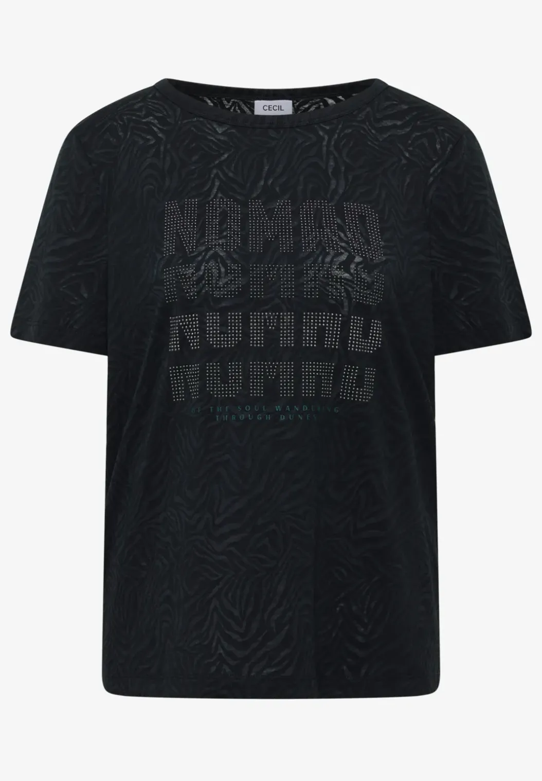 Shirt met korte mouwen in burnout-look