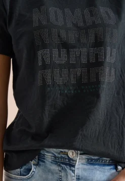 Shirt met korte mouwen in burnout-look