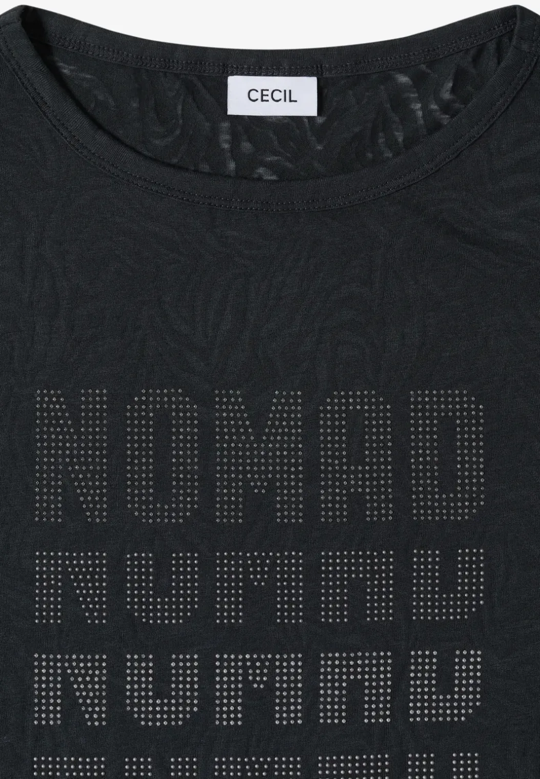 Shirt met korte mouwen in burnout-look