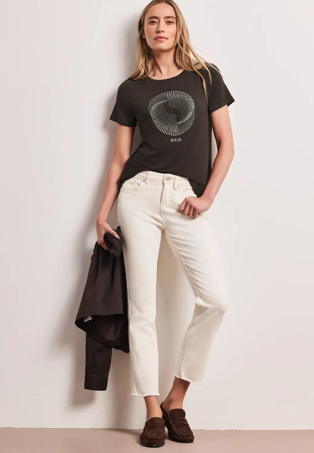 Shirt met korte mouwen, ronde hals en print