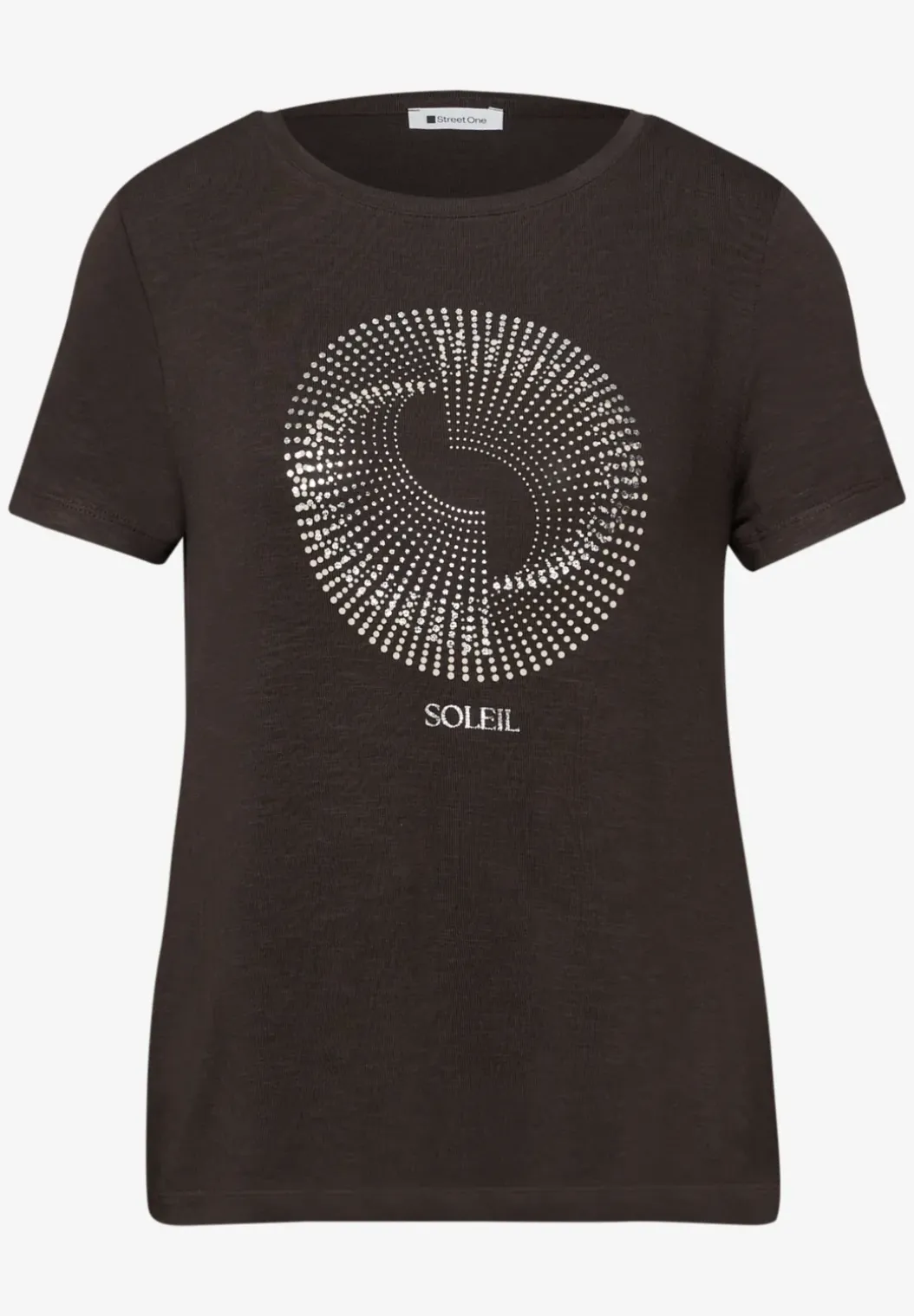 Shirt met korte mouwen, ronde hals en print