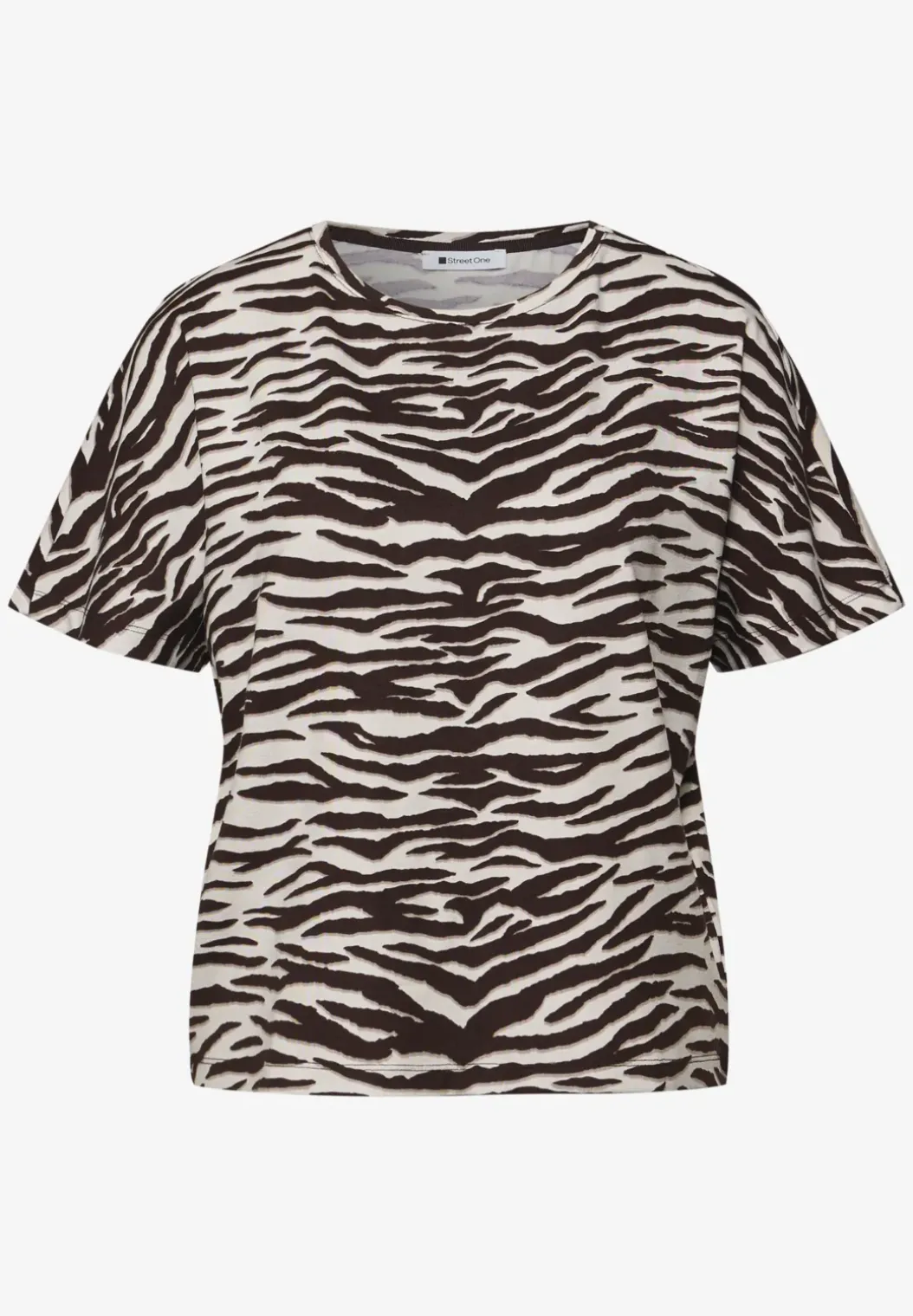 Shirt met korte mouwen, ronde hals en print