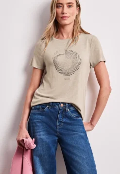 Shirt met korte mouwen, ronde hals en print
