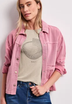 Shirt met korte mouwen, ronde hals en print
