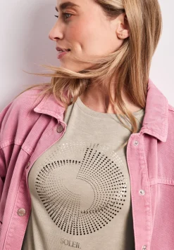 Shirt met korte mouwen, ronde hals en print