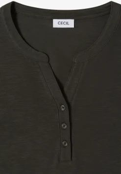 Shirt met lange mouwen met gespleten hals