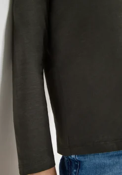 Shirt met lange mouwen met gespleten hals