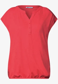 Shirt met losse schouders en gespleten hals