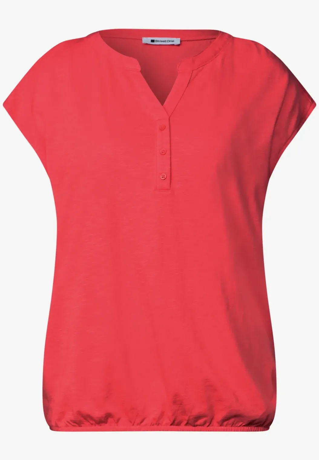 Shirt met losse schouders en gespleten hals