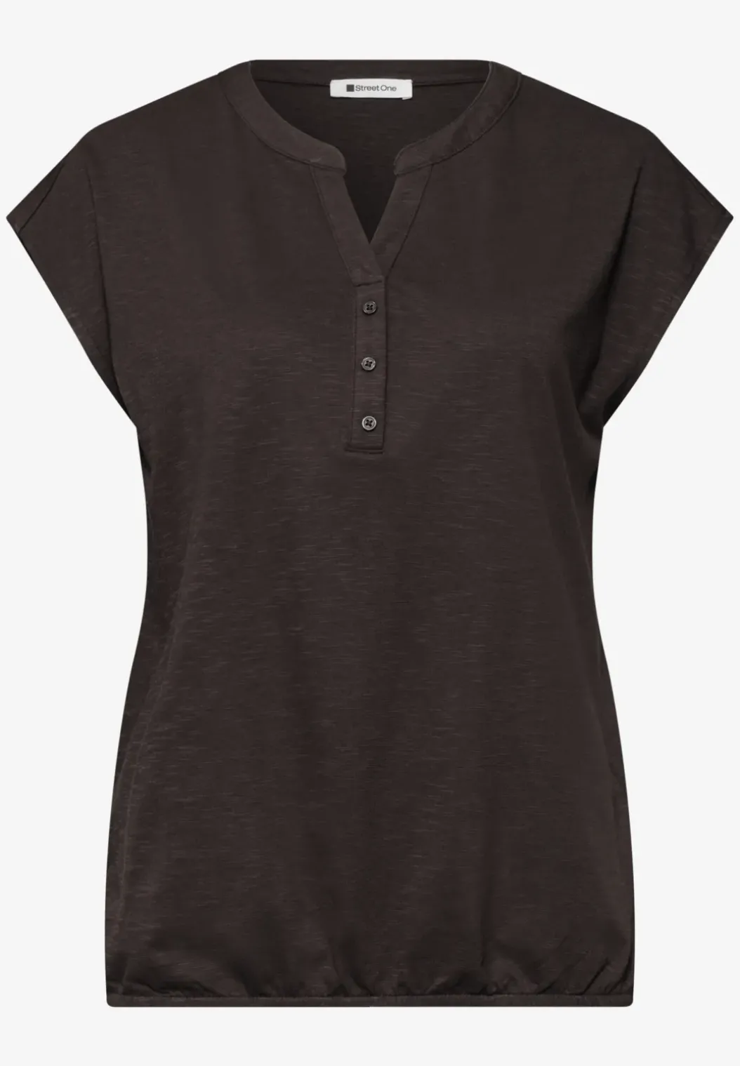 Shirt met losse schouders en gespleten hals