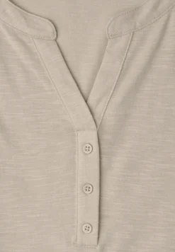 Shirt met losse schouders en gespleten hals