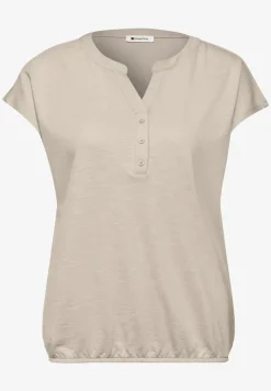 Shirt met losse schouders en gespleten hals
