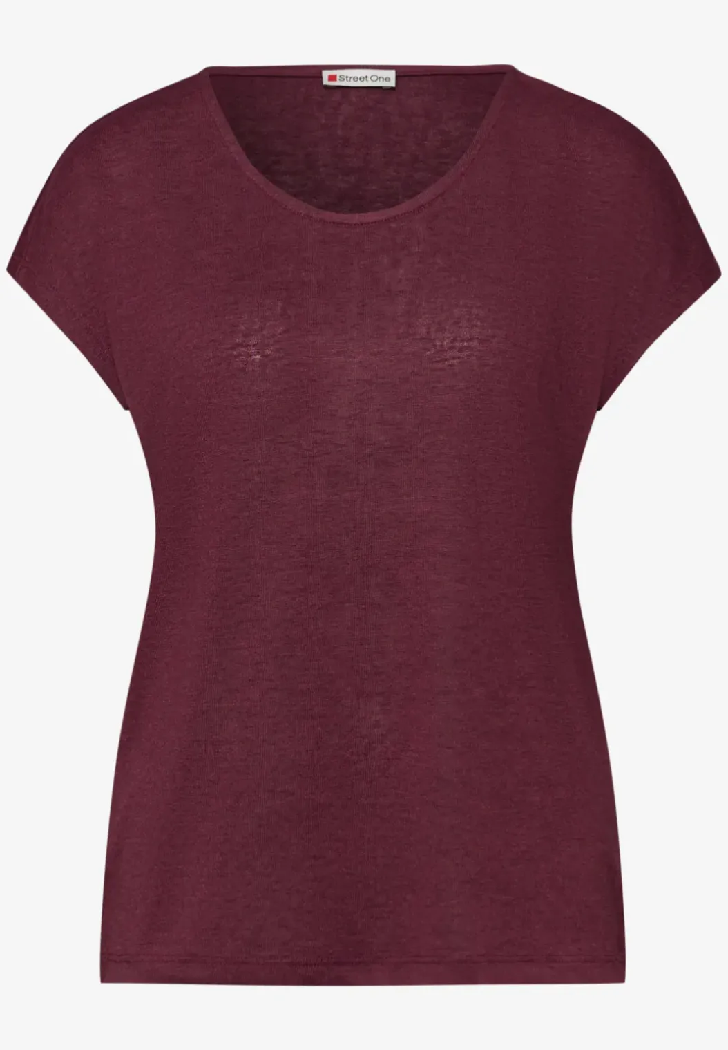 Shirt met overhangende schouders in linnenlook