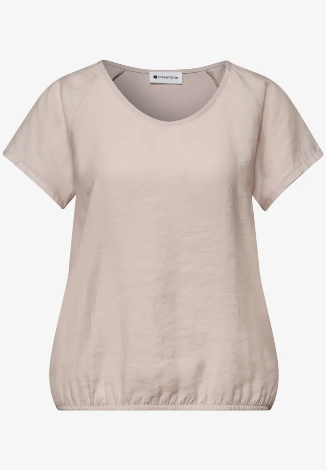Shirt met overhangende schouders in een structuurmix