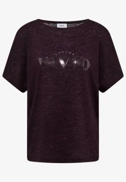 Shirt met overhangende schouders in linnenlook