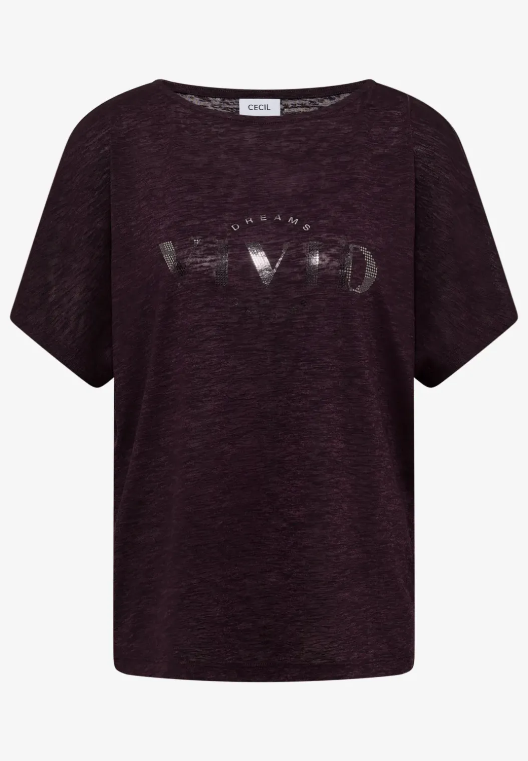 Shirt met overhangende schouders in linnenlook