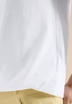 Shirt met overhangende schouders en kanten details
