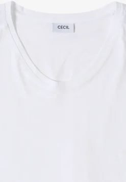 Shirt met overhangende schouders en kanten details