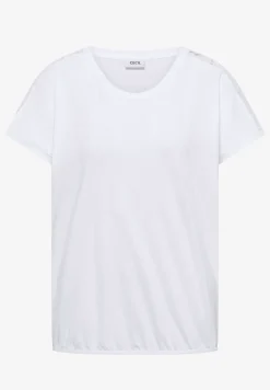 Shirt met overhangende schouders en kanten details