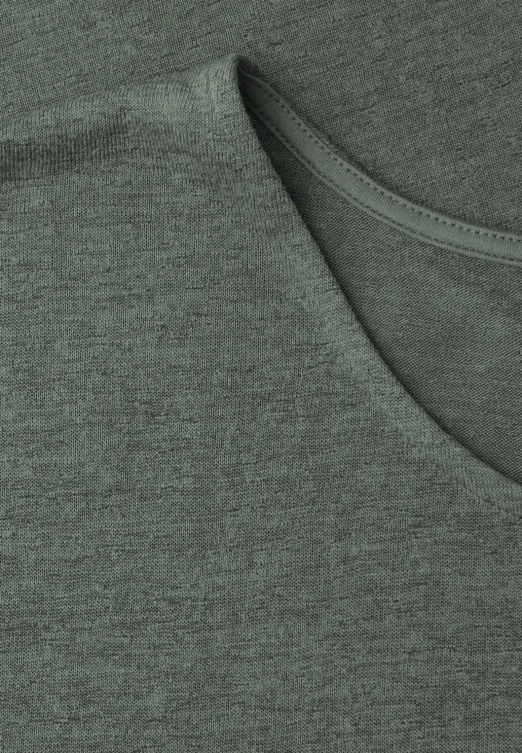 Shirt met overhangende schouders in linnenlook