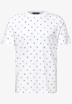 Shirt met ronde hals en all-over print