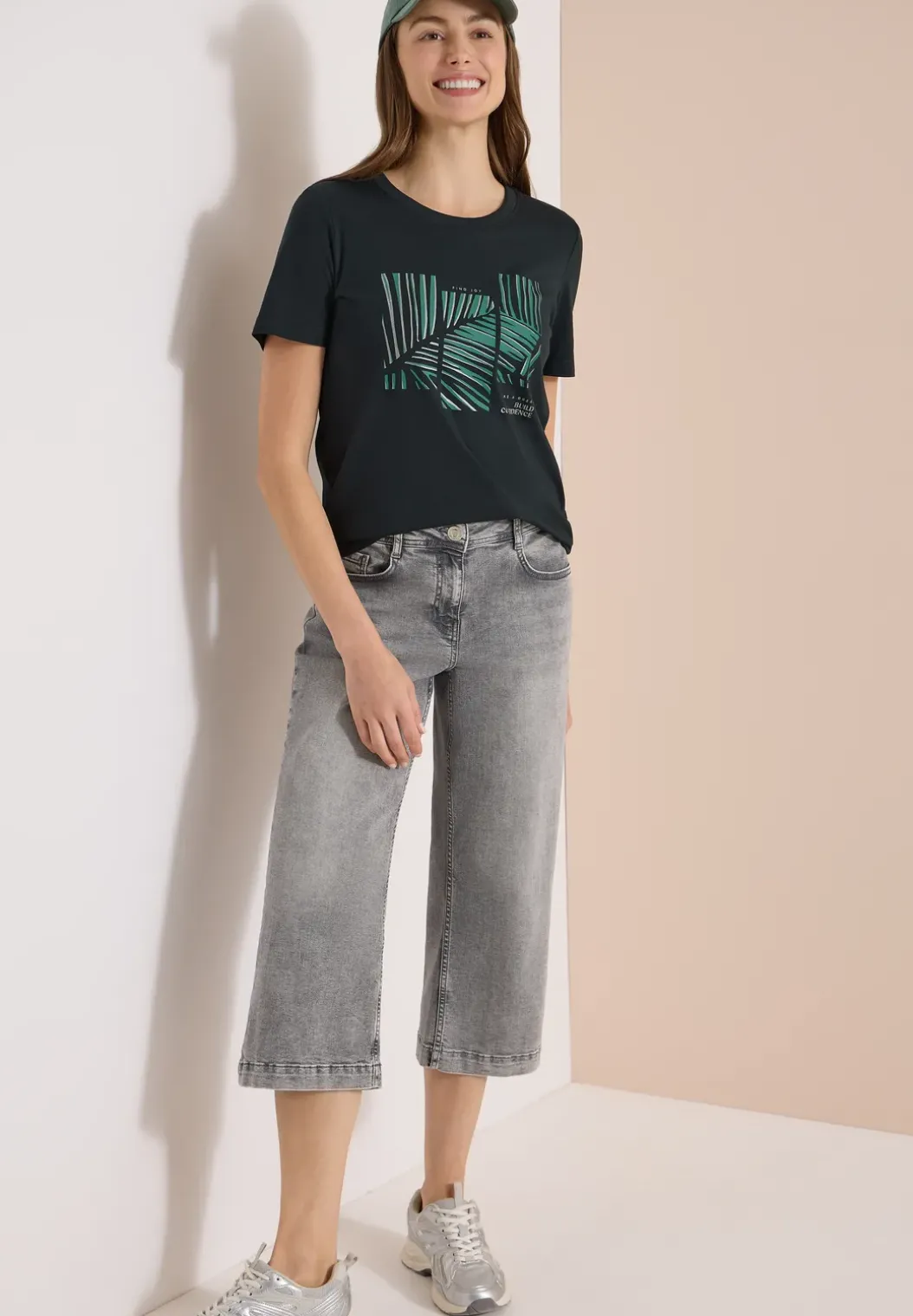 Shirt met ronde hals en Artwork