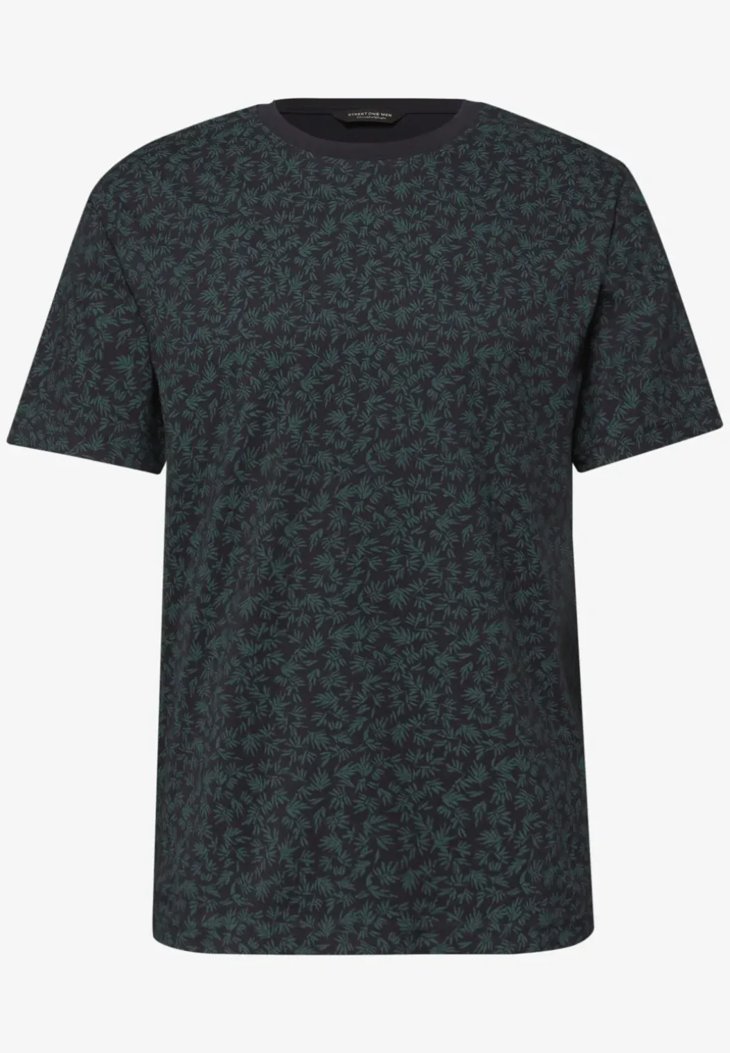 Shirt met ronde hals en all-over print