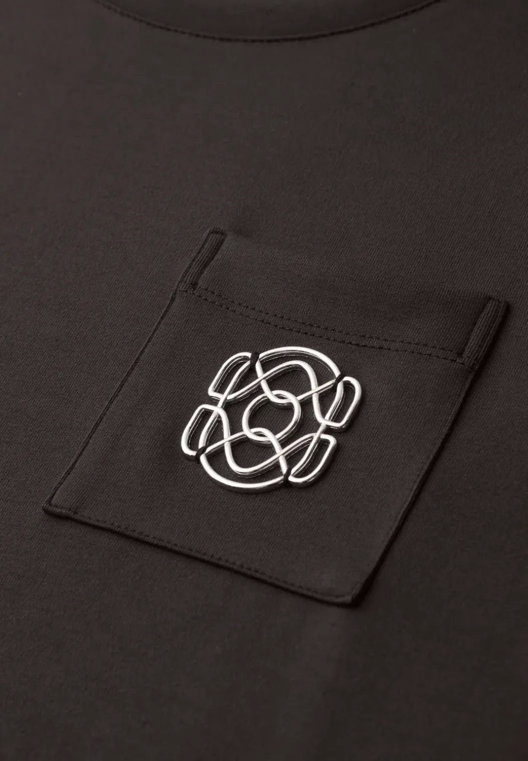 Shirt met ronde hals en decoratief detail