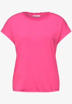 Shirt met ronde hals en decoratieve tape