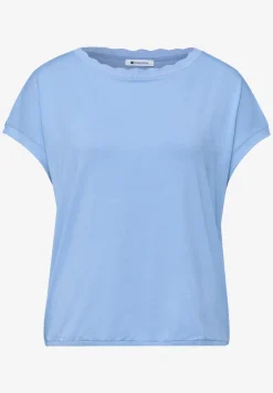 Shirt met ronde hals en decoratieve tape