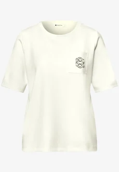 Shirt met ronde hals en decoratief detail