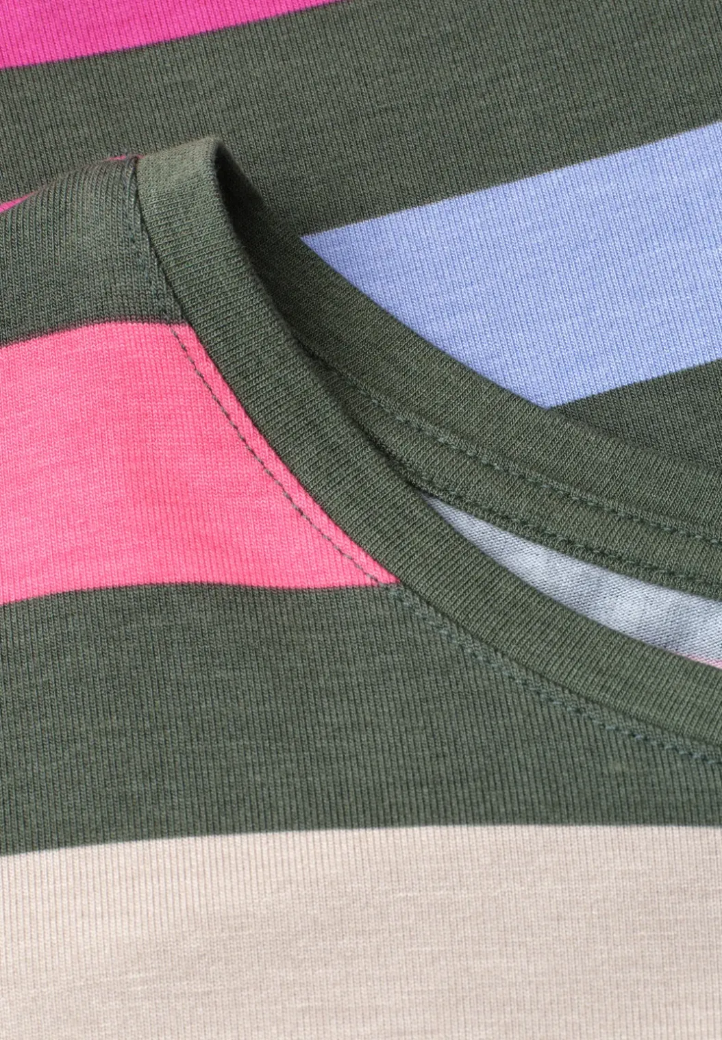Shirt met ronde hals en elastische zoom