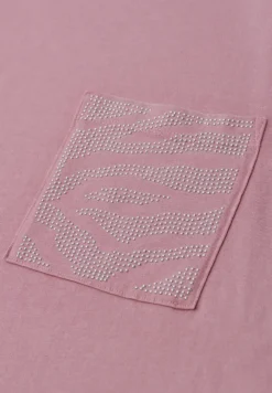 Shirt met ronde hals en edelstenen