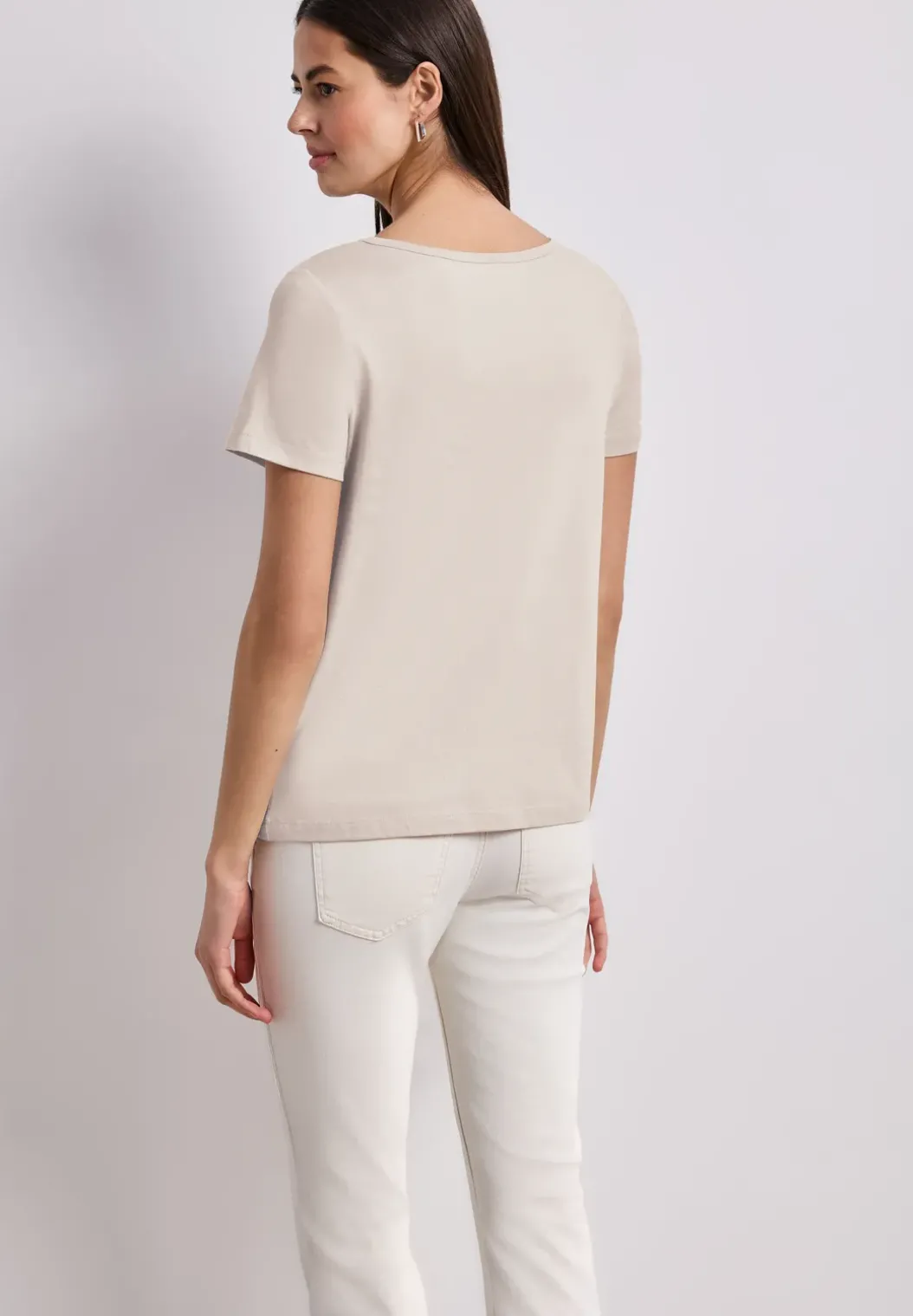 Shirt met ronde hals en foliedruk