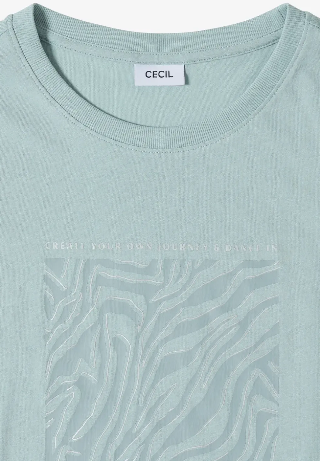 Shirt met ronde hals en foliedruk