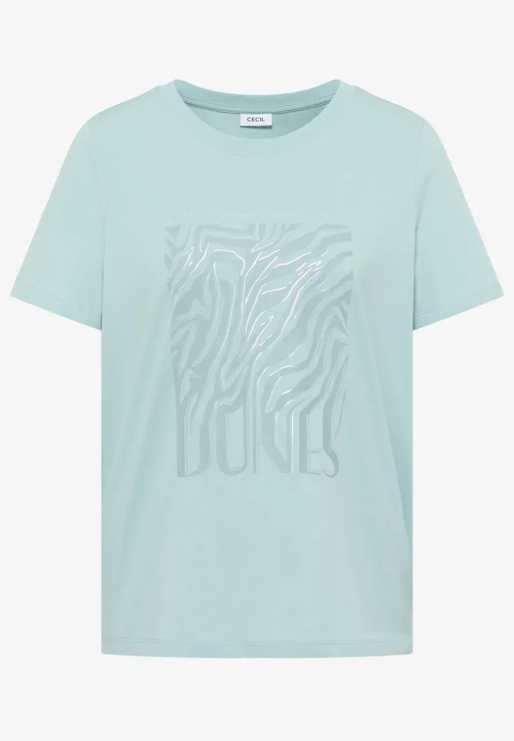 Shirt met ronde hals en foliedruk